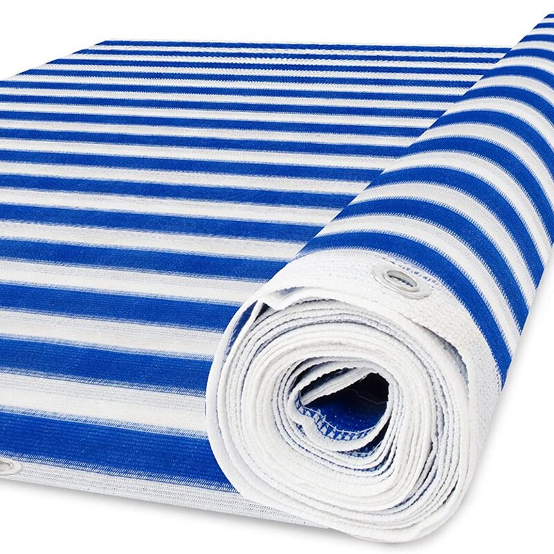 Balcony Privacy Sn Wind Breaker Garden Sn for UV, Sun & Wind Protection PE Outdoor Sn Blue/White 90X500cm