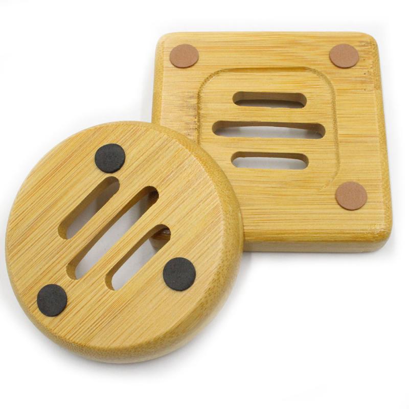 Mydelniczka drewniana dwuwarstwowa akcesoria łazienkowe tacka na mydło bambusowa odporna na pleśń odpływ sanitarny mydelniczka przechowywanie skrzynka kieszonkowe dzieci
