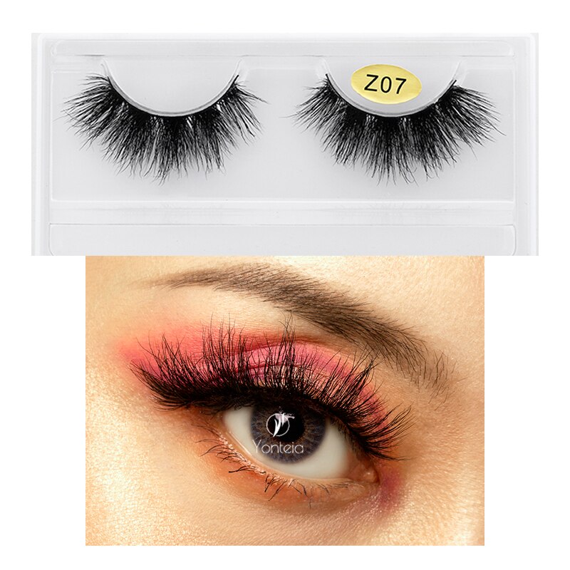 Mink lashes 3d mink eyelashes Natural long real mink Cruelty free 100% Handmade Natural eye lashes Mink eyelashes: Z-07