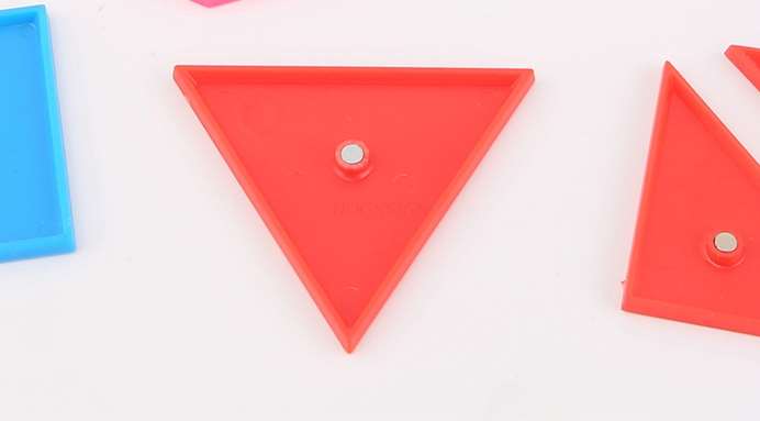 mathematics teaching aids 1pcs Circular magnetic teaching aids Square rectangle Triangle Magnetic small teaching aids