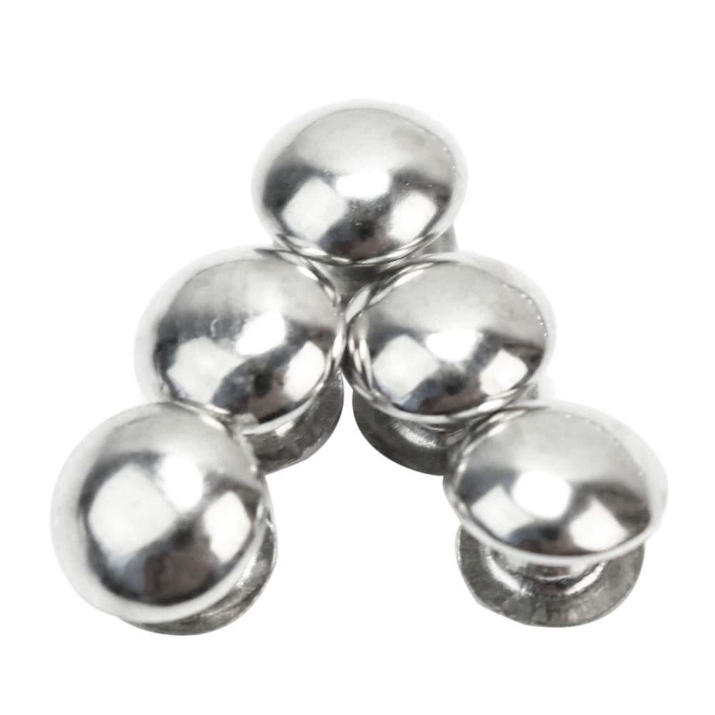 100x Silver Tone 7mm Paddestoel Dome Metal Studs Rapid Klinknagels Leathercraft Tassen Schoenen Kleding DIY Gereedschap Decoratie Punk Rock stijl