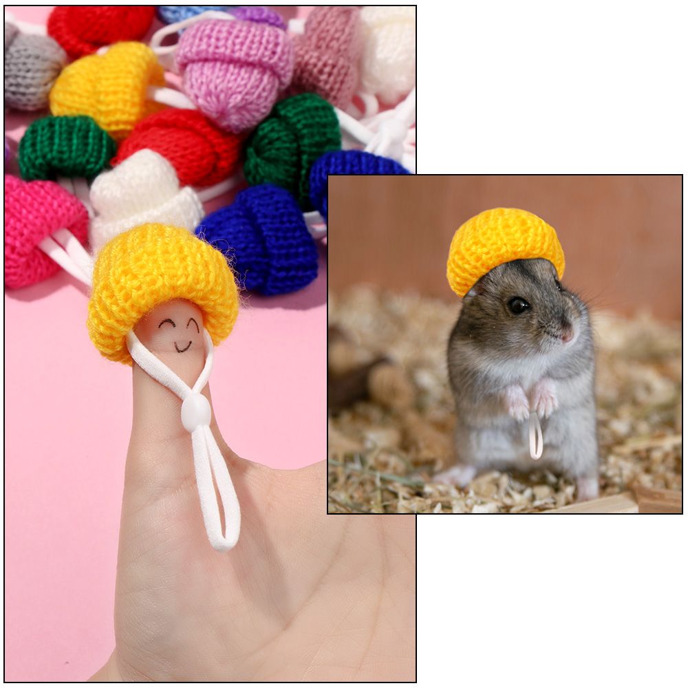 2 stk hamsterhat og marsvinhat lille dyredragt jakkesæt cosplay til rotter sugar glider chinchilla ilder pindsvin kæledyrshatte