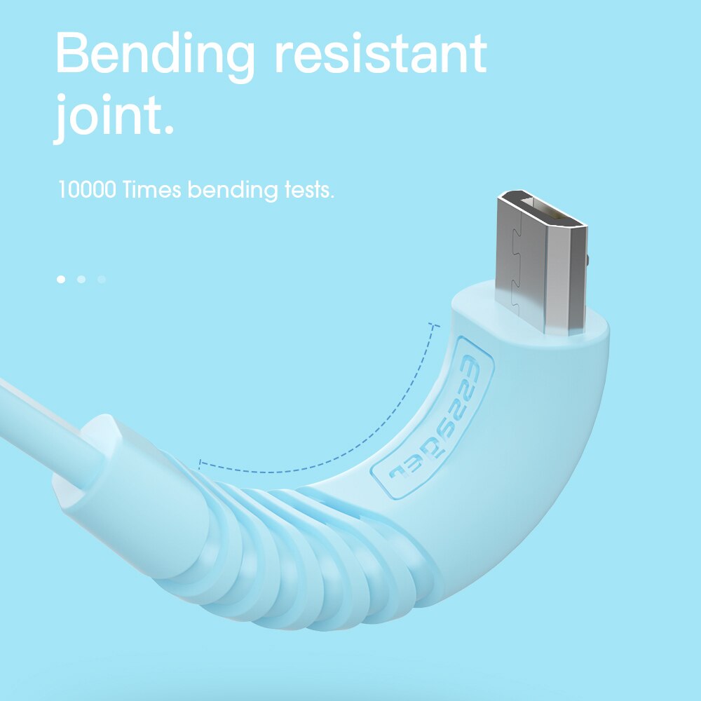 Essager Flat Micro Usb Kabel Voor Xiaomi Redmi Samsung 2.4A Snel Opladen Microusb Gegevens Charger Cord Android Mobiele Telefoon Kabels