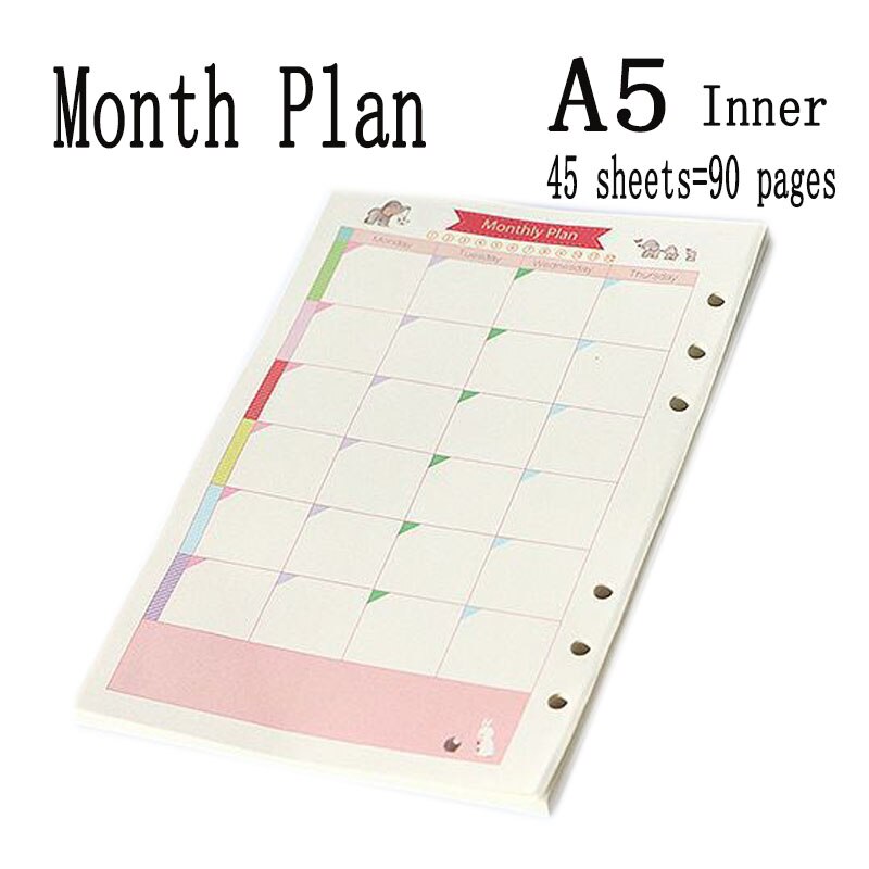 A5 leren kaft spiraal notitieboek ringband index tabbladen penhouder vulmiddel agenda planner accessoires dagboek: 1