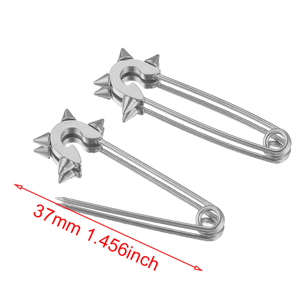 Alfileres de seguridad de acero inoxidable para ropa, broche de costura chapado en oro, insignia artesanal, accesorios para hacer joyas, 5 uds.: Verde