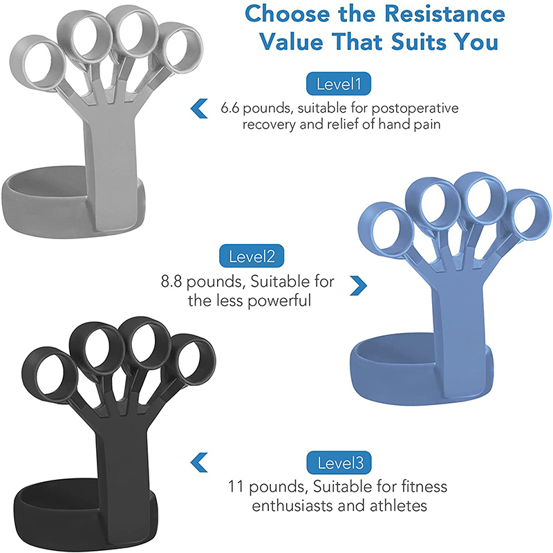 Siliconen Vinger Trainer Wrist Sterkte Oefening Handgreep Vinger Expander Workout Hand Gripper Revalidatie Workout Fitness