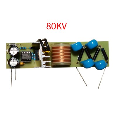 80kv High-Voltage Generator Inverter Ignition Coil Tesla Fly Back Transformer Module Electrostatic Arc Spark Booster: 80KV