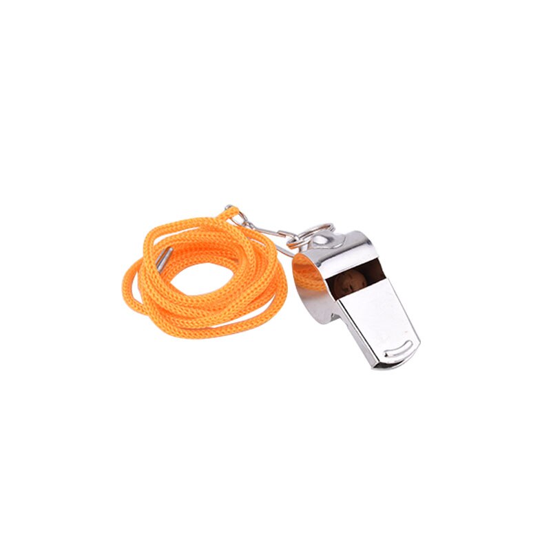 Metalen Scheidsrechter Fluitje Sport Voetbal Volleybal Basketbal Rugby Cheerleaders Rvs Touw Survival Apparatuur