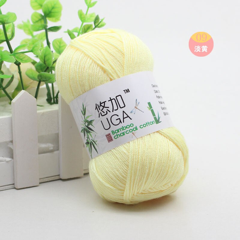 Soft Bamboo Crochet Cotton Knitting Yarn Baby Knit Wool Bamboo Charcoal Cotton Hand Knitting Yarn 50g/pc 6 ply: 7