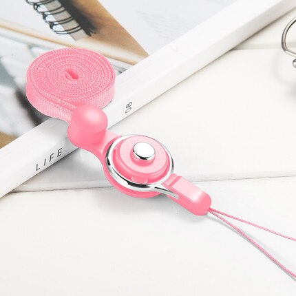 Portefeuille Detachable Cell Phone Neck Lanyard For iPhone 7 Plus 8 6S Samsung Xiaomi Strap Keys Mobile ID Badge Holder Keychain: Pink