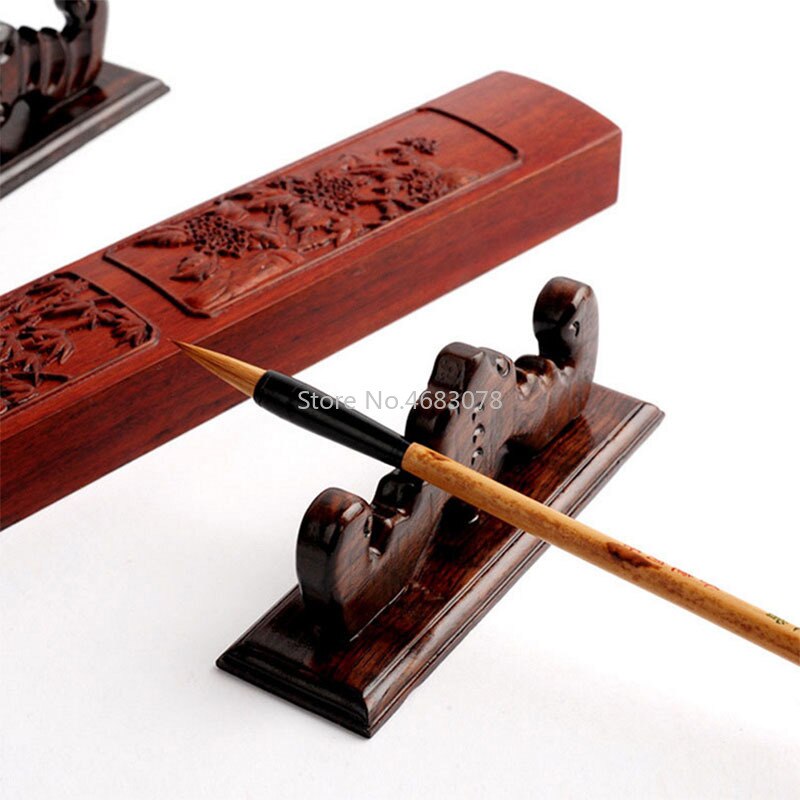 1pcsWooden Bat Shape Penholder Pen Holder Pen Pen Hanging Brush Calligraphy Library Four Treasures Supplies Tool