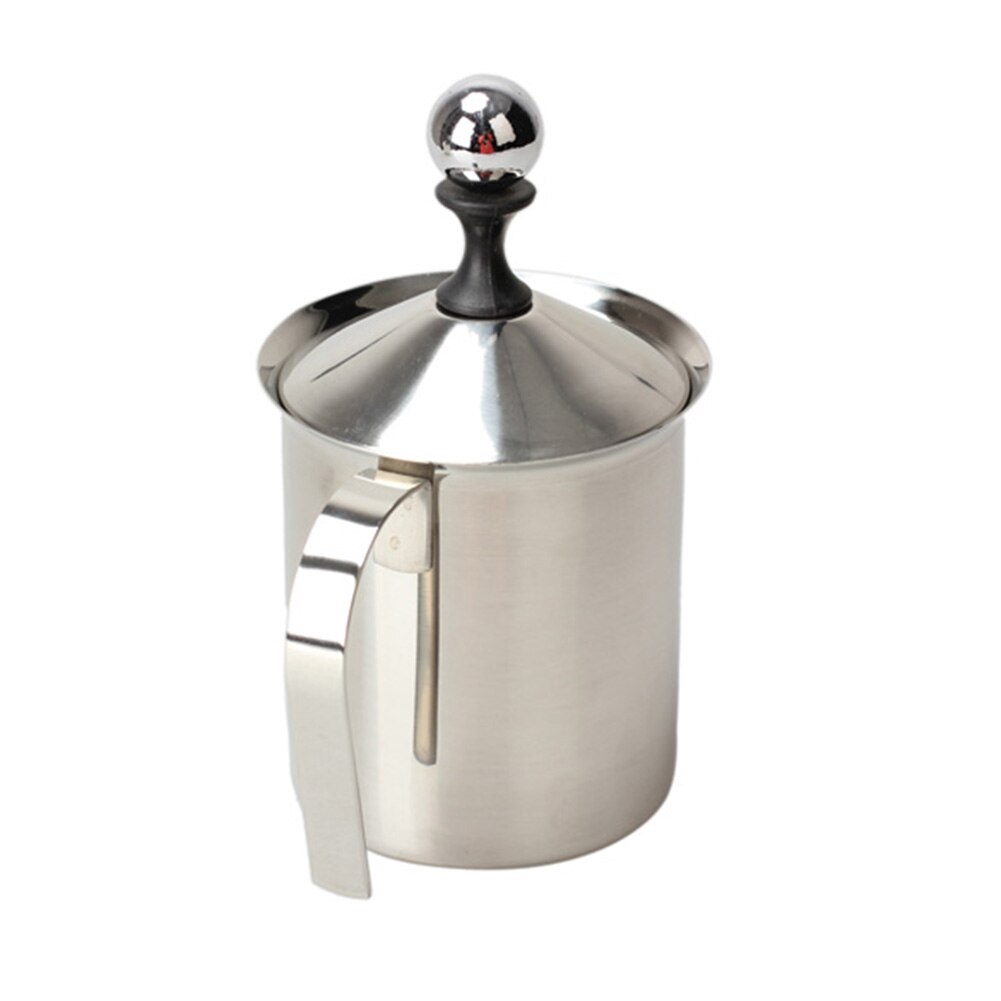 400ml Stainless Steel Manual Milk Frother Double Mesh Strainer Frothing Pitcher main image 1