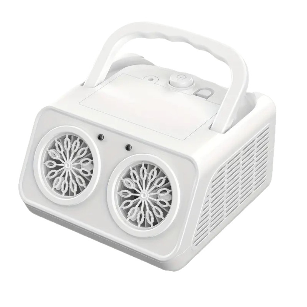 Fully Automatic Automatic Bubble Machine With 2 Fans 26 Holes Electric Bubble Blower Toys Handheld Multi Hole: black