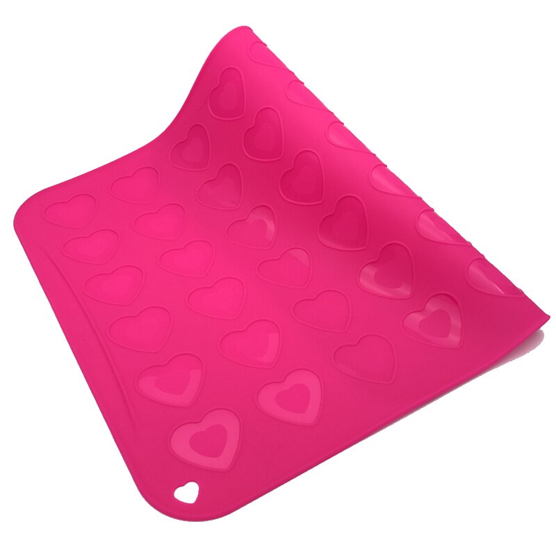 Aomily Silicone Dough Mat Bakeware 40*30cm Macaron 42 Heart Shaped Pastry Oven Pasta Baking Sheet Tray Liner Mat Cake Pad