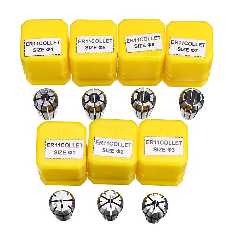 15Pcs ER25/ER11 Collet Tool Precision Spring Collet Set 1-16mm CNC Collet Chuck For Milling Lathe Tools