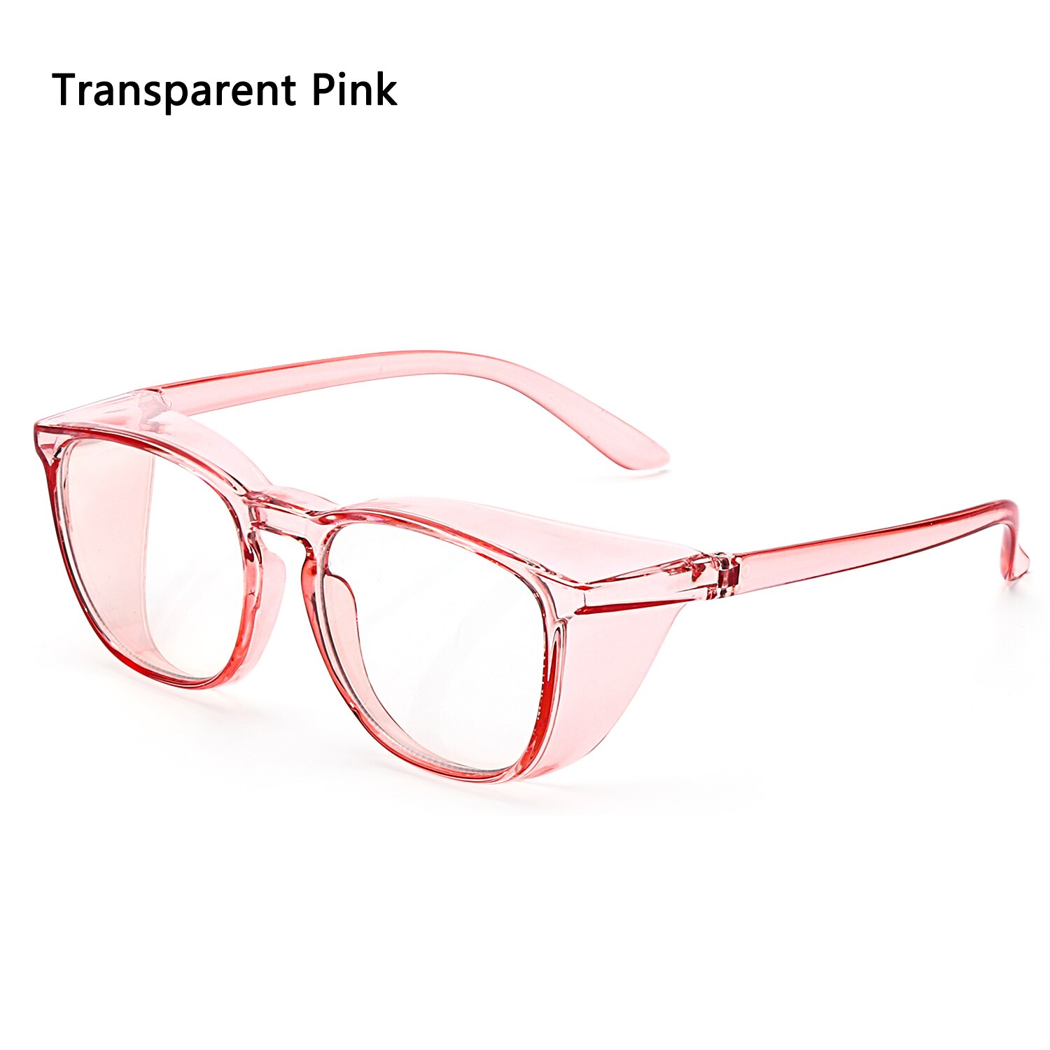 1Pc Anti-Fog Veiligheidsbril Blauw Licht Blokkeren Bril Anti Pollen Bril, oogbescherming Glas Voor Mannen Vrouwen UV400 Bescherming: A -Transparent Pink