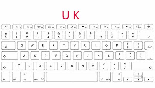 Voor Macbook Pro 13.3 "Retina A1708 Ons Uk Rusland Franse Spanje Duitsland Italië Engels Toetsenbord MLL42 MPXQ2 Late Mid: UK