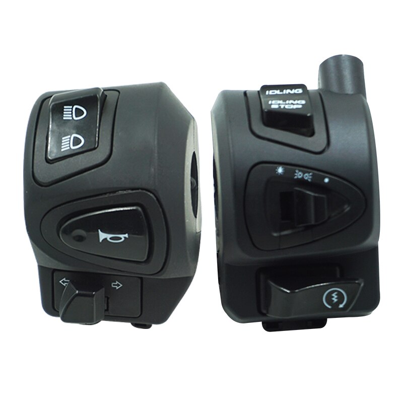 7/8 "22mm Motorrad Griff Bar Schalter Horn Blinker Scheinwerfer Nebel Licht Start Stop Lenker Controller Schalter: set