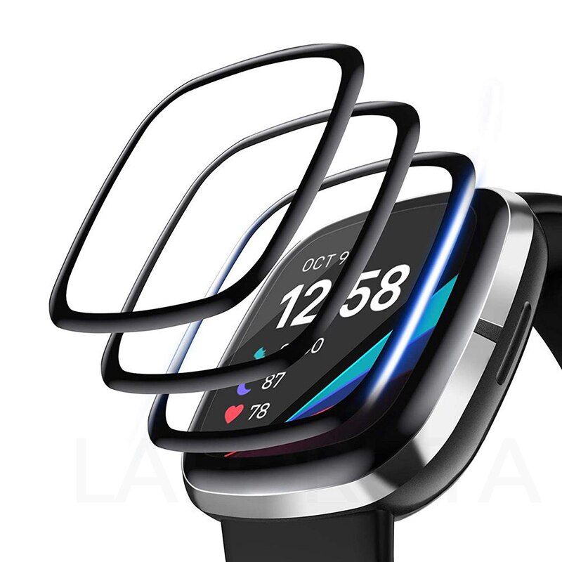 Protezione per Fitbit Versa 4 e Fitbit Sense 2, cover nera con