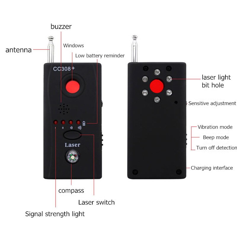 1pc trådløse signaldetektorer trådløst kamera infrarødt lyssensor anti-snigskuddetektor alarmfølsom sikkerhedsbeskyttelse