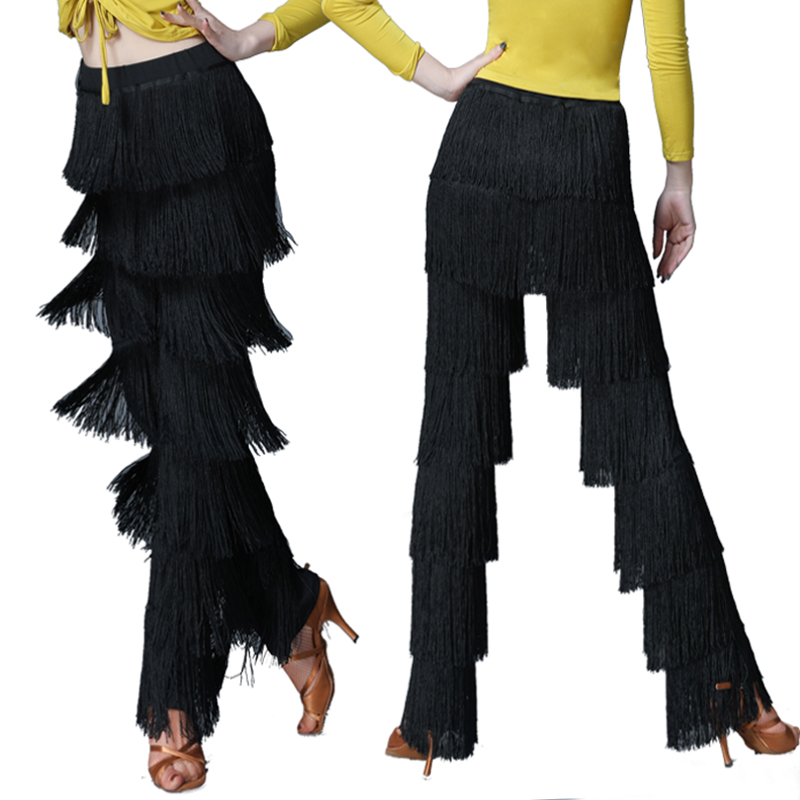Pantaloni da gonna da ballo moderni per adulti da donna pantaloni con frange danza latina nuovi pantaloni con frange abito da ballo abito latino abito da ballo latino