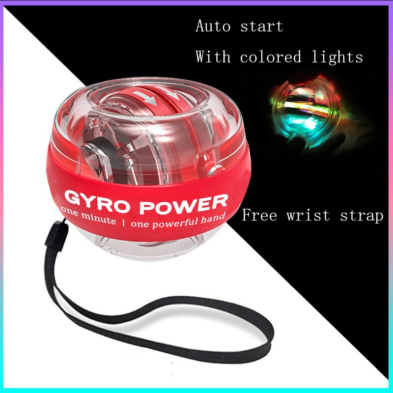 Rainbow Led Muscle Power Ball Wrist Ball Trainer Relax Gyroscope Powerball Gyro Arm Exerciser Strengthener Fitness Equipments: 4