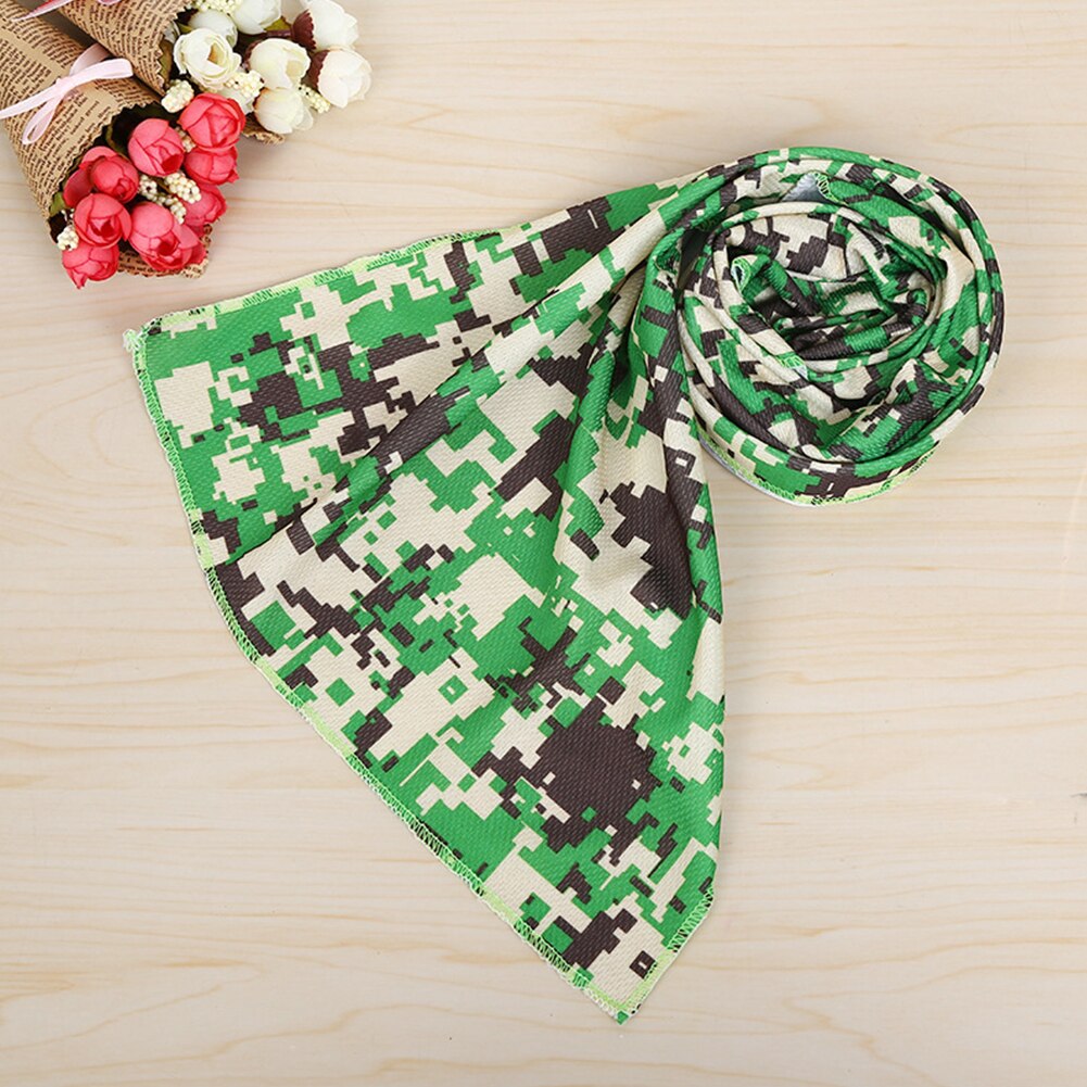 Refroidissement été Portable lavable léger respirant sueur absorber impression camouflage activités de plein air Sport serviettes