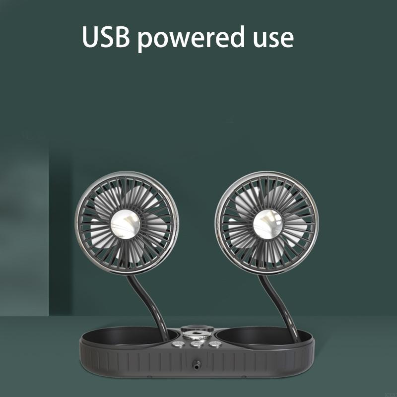 K32C Driver 2 in 1 Humidifier Fan USB Dual for Head Car Cooling Fan 360 Degree Campin