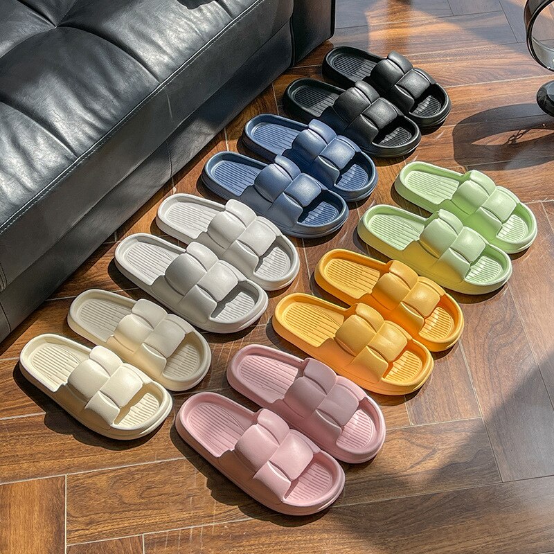 Dikke Platform Cloud Slippers Zomer Strand Schoenen Eva Zachte Zool Slide Sandalen Antislip Huis Badkamer Schoenen