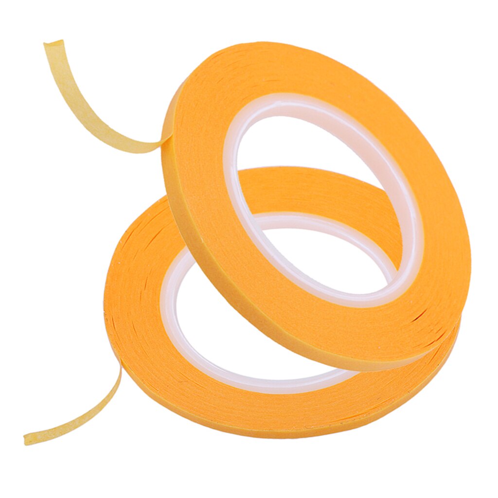 Masking Tape 19.7 Yard Rolls Voor Verf, Behang, Hout, Glas, Metaal, Model Oppervlak, trim (Geel Papier)-6 Mm/3 Mm Breedte