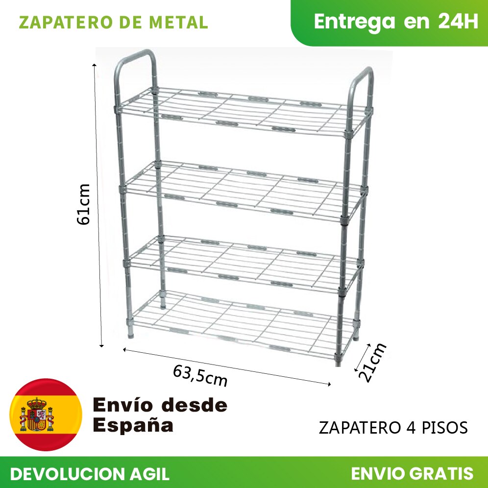 Schoenenrek Plank Metalen Schoenenrek 3 4 5 Baldas Schoen Rack Bespaar Ruimte Plank Voor Schoenen Organizer: Shoe Rack 4 levels