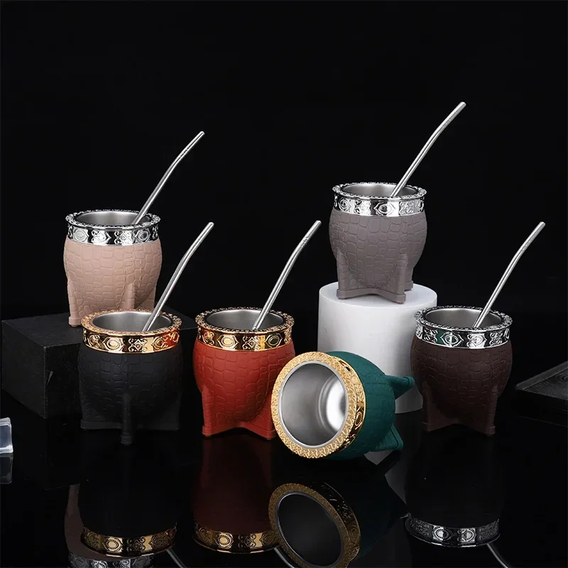 1PC tazas tazas para café Stainless Steel Double Wall Cup 200ml Insulated Tumbler Yerba Mate Tea Coffee Beer Drinking Mug Double