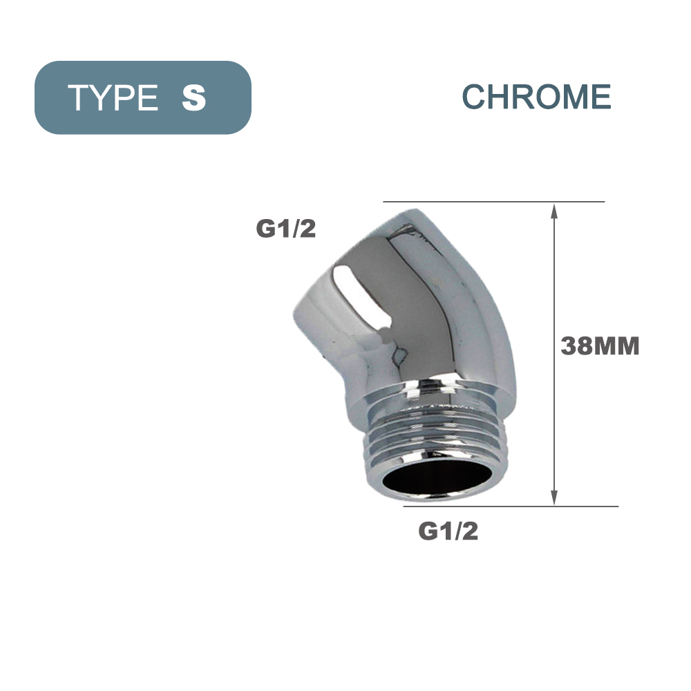 G1/2 Elbow Adapter Shower Head Female and Male Thread Rainfall Shower Handheld Shower Connector Angle 90° 135° Accessory: Orange