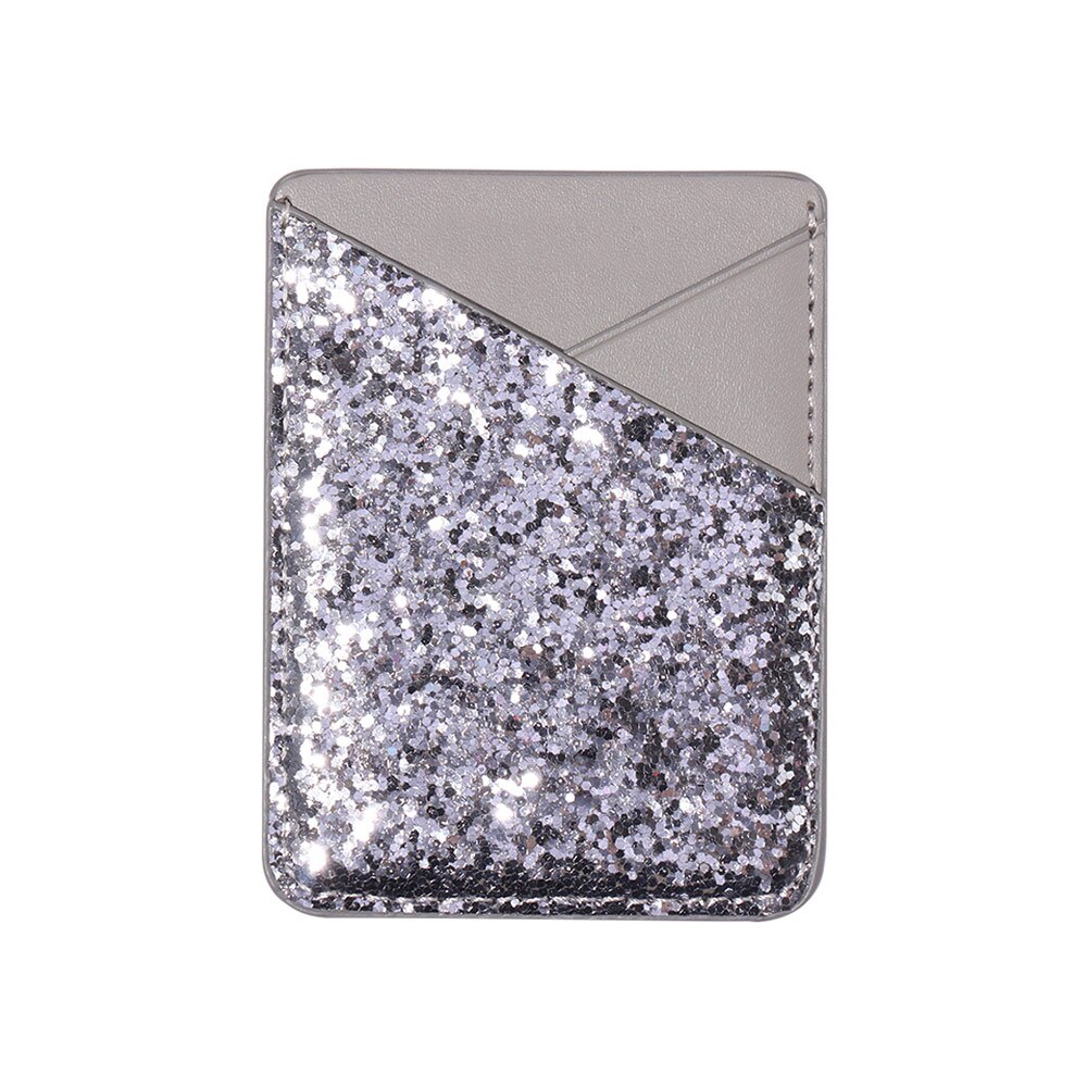 Bling Stick-on Cellphone Pocket Credit Card Holder Wallet Sticker Self-Adhesive Pouch Case Sticker ID Bus Card Cover: 06