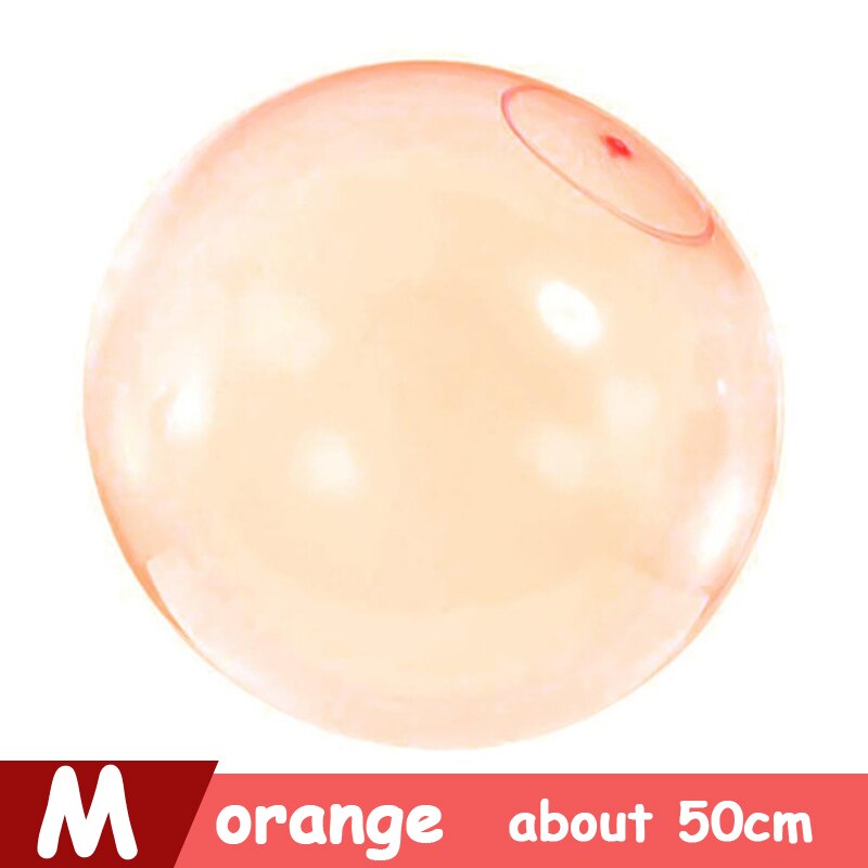 XL L M S Inflatable Soft Water FilIed Bubble Ball Blow up Summer Outdoor Fun Games For Party Pool Bath Ballon Toys Playball: M Orange about 50cm