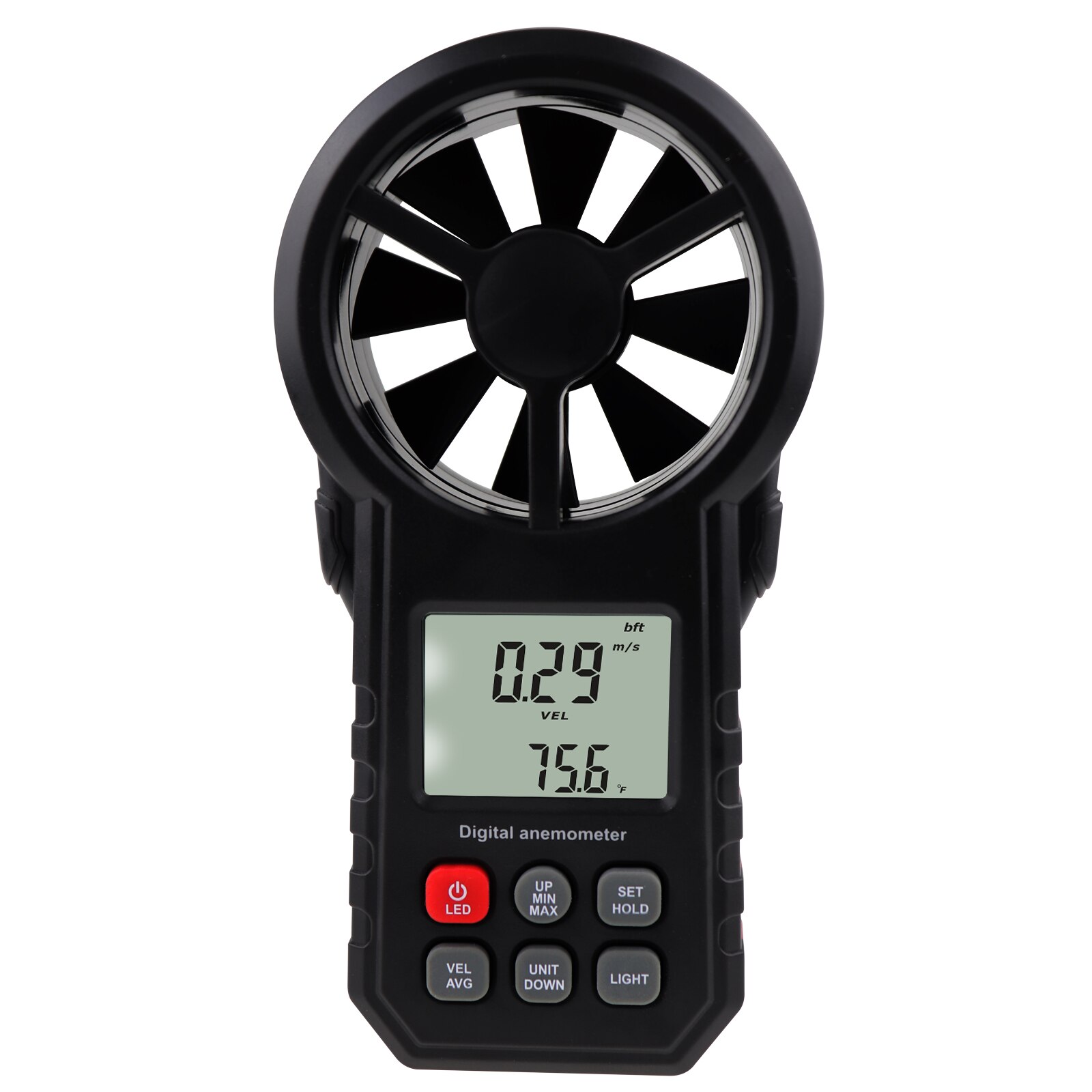 Digital Handheld Vane Anemometer for Measuring Air Wind Speed Temperature Meter Windsurfing Flying Kite Fishing Hiking