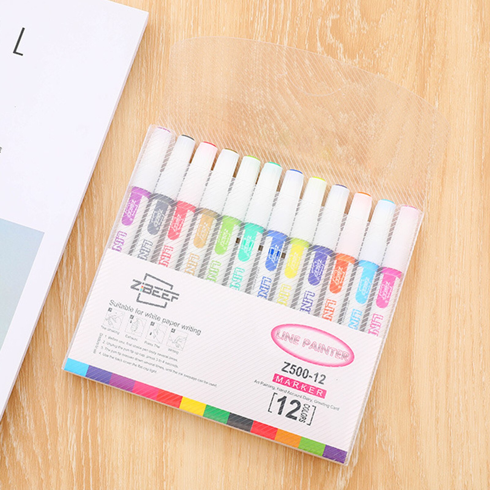 8/12 Color Double-line Outline Flashing Pen Card Writing Drawing DIY Magic Pen