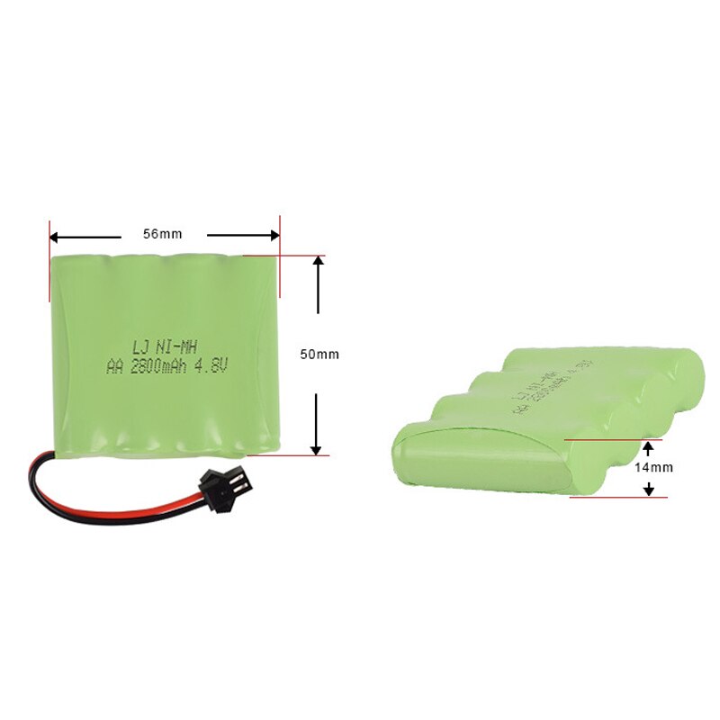 Batería de 4,8 v 2800mah AA NI-MH M batería de actualización Ultra alta capacidad juguetes eléctricos RC coche barco robot recargable