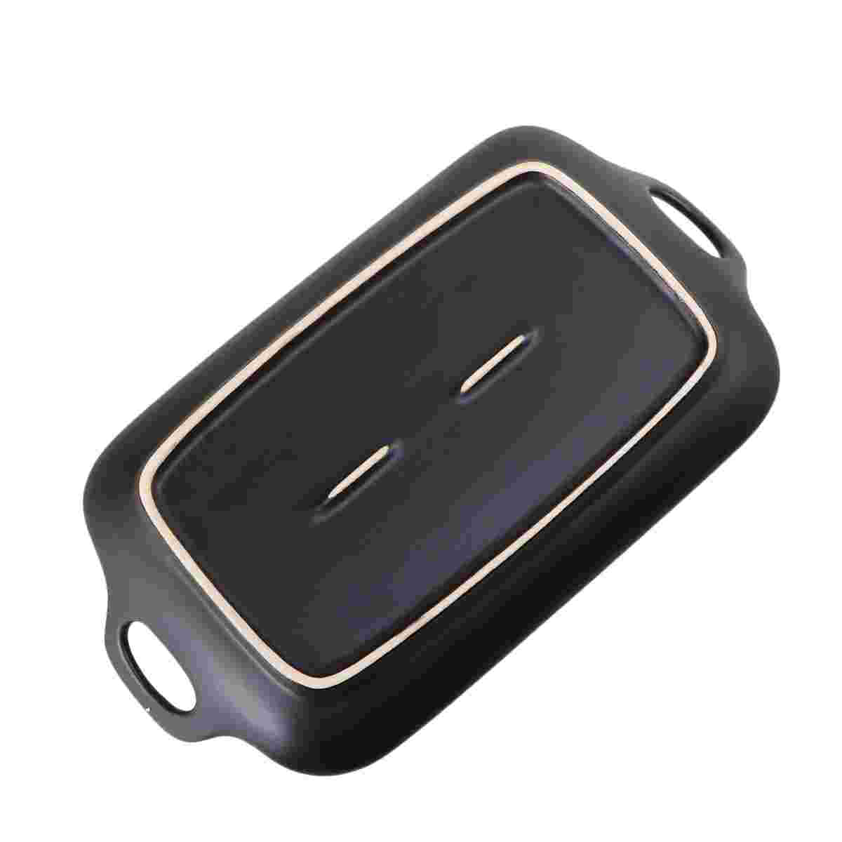 1PC Porcelain Serving Tray Ceramic Nonstick Baking Pan Food Plate for Home Decor