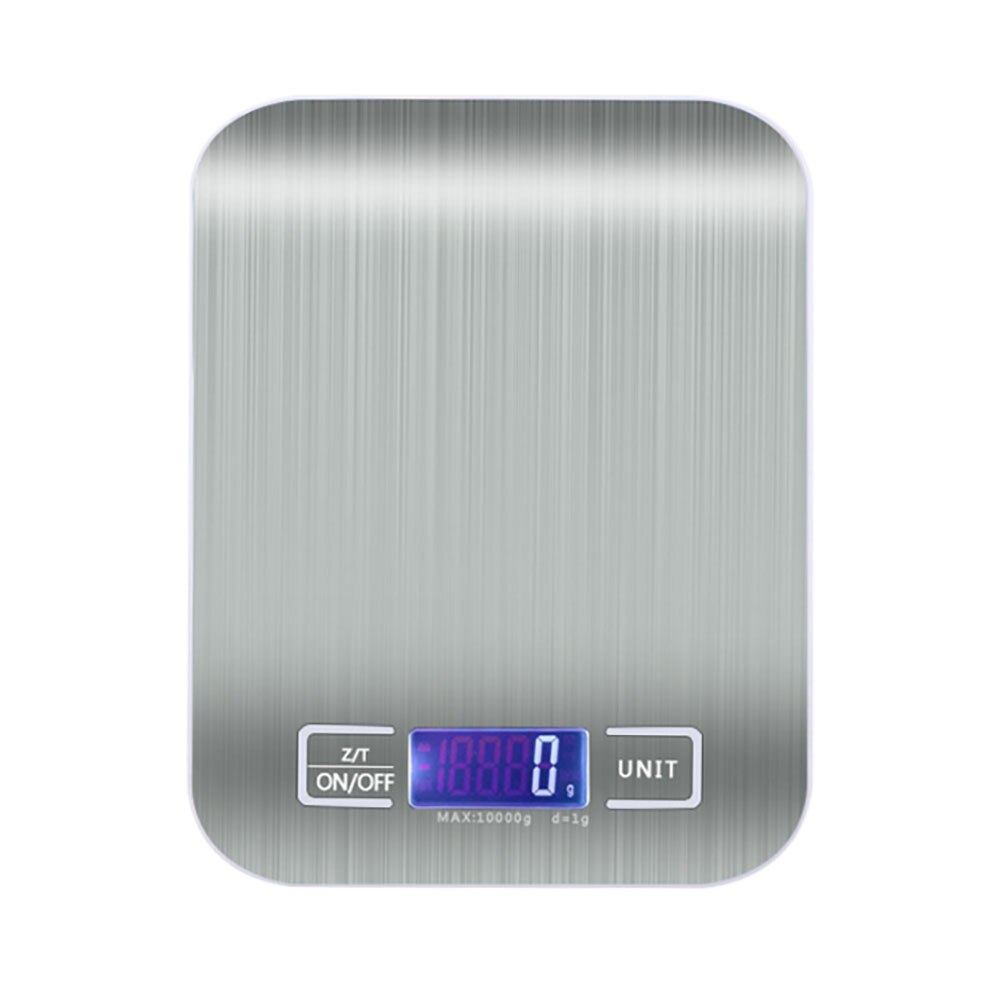 Digital matvåg rostfritt stål digital köksvåg 10kg/5kg precisionsmatvåg digital vikt gram och oz, ml, lboz: 10kg