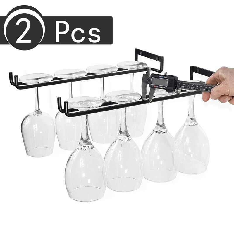 2 Stks/set Restaurant Plank Houder Opslag Wandmontage 30Cm Ijzer Wijnglas Opknoping Rack Bar Hanger Plank Beker Muur opknoping