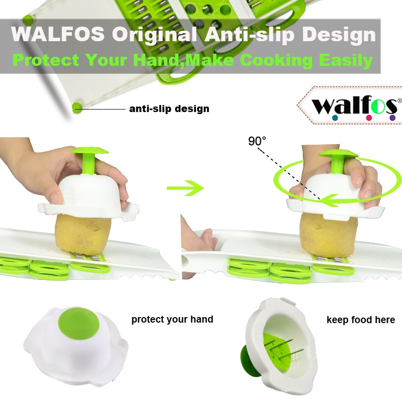 Walfos Mandoline Dunschiller Rasp Groenten Cutter Gereedschap Met 5 Blade Wortel Rasp Ui Groentesnijder Keuken Accessoires