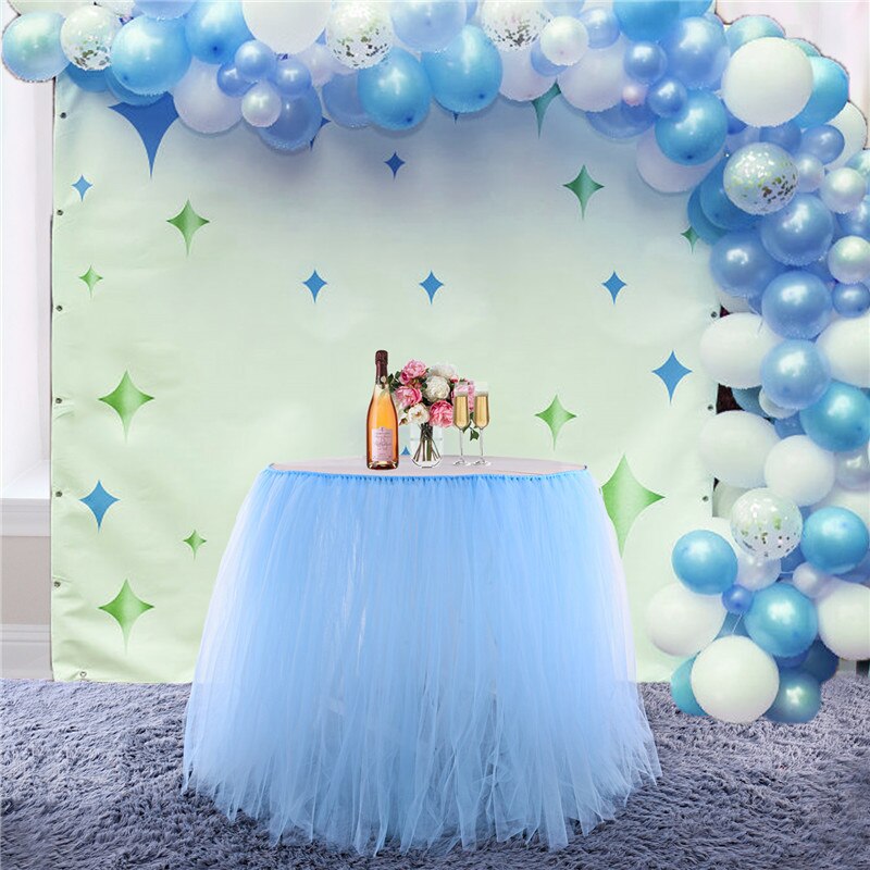 Mesh Fluffy Tutu Table Skirt Birthday Party Family Activities Table Skirt Dessert Table Party Wedding Decor Home Textile