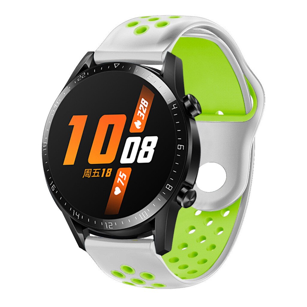 Silikon Edelstahl Ersatz Gurt Uhr Band Handgelenk Gurt für Huawei Uhr GT2 46mm Sport Ersatz Uhr Band