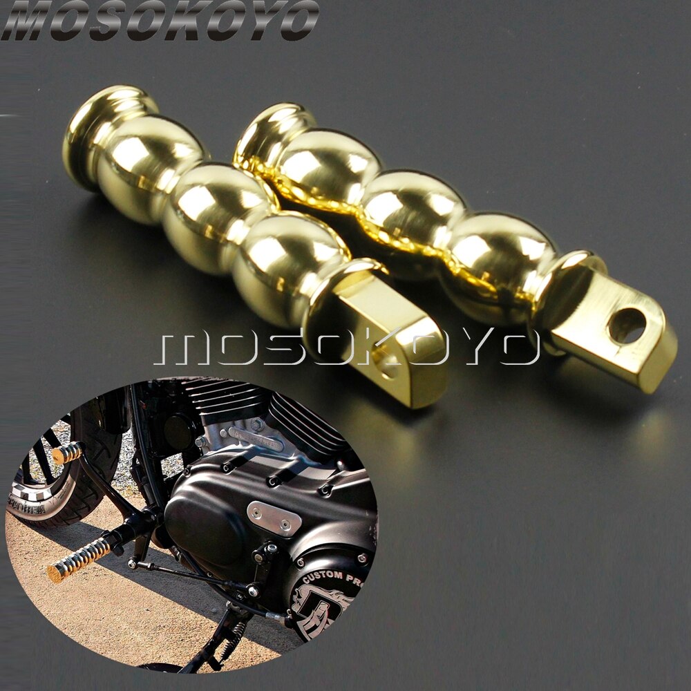 Brass Rough Craft Footpeg Male Mount Footrest for Harley Touring Sportster Dyna XL883 XL1200 XL48