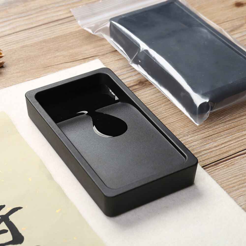 1pc Schüler Kalligraphie Inkstone Zwei-seitig Inkslab Leichte, Tragbare Inkstone