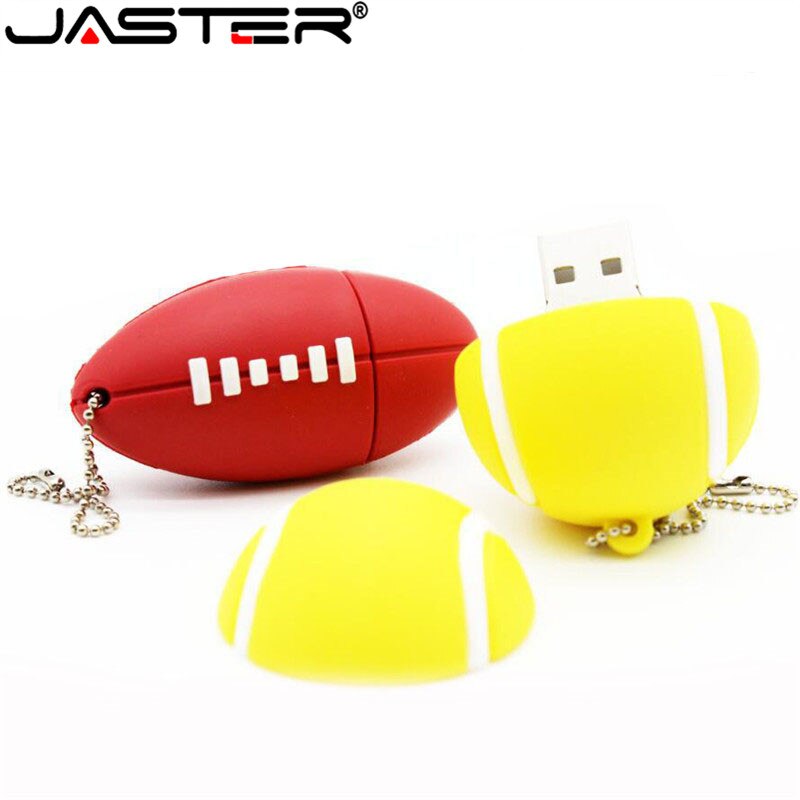 Jaster Usb Flash Drive Rugby Usb 2.0 Basketbal Pen Drive Tennis Memory Stick Sport Bal 8 Gb 16 Gb 32 gb 64 Gb Usb Stisk