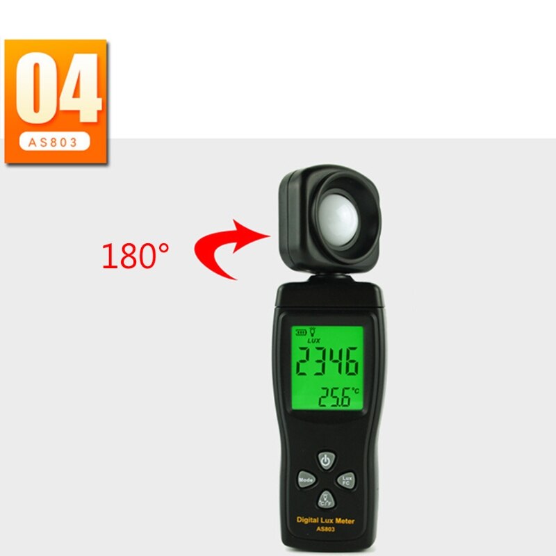 AS803 luxmètre compteur de lumière numérique Lux mètre photomètre UV mètre radiomètre LCD illuminomètre portable