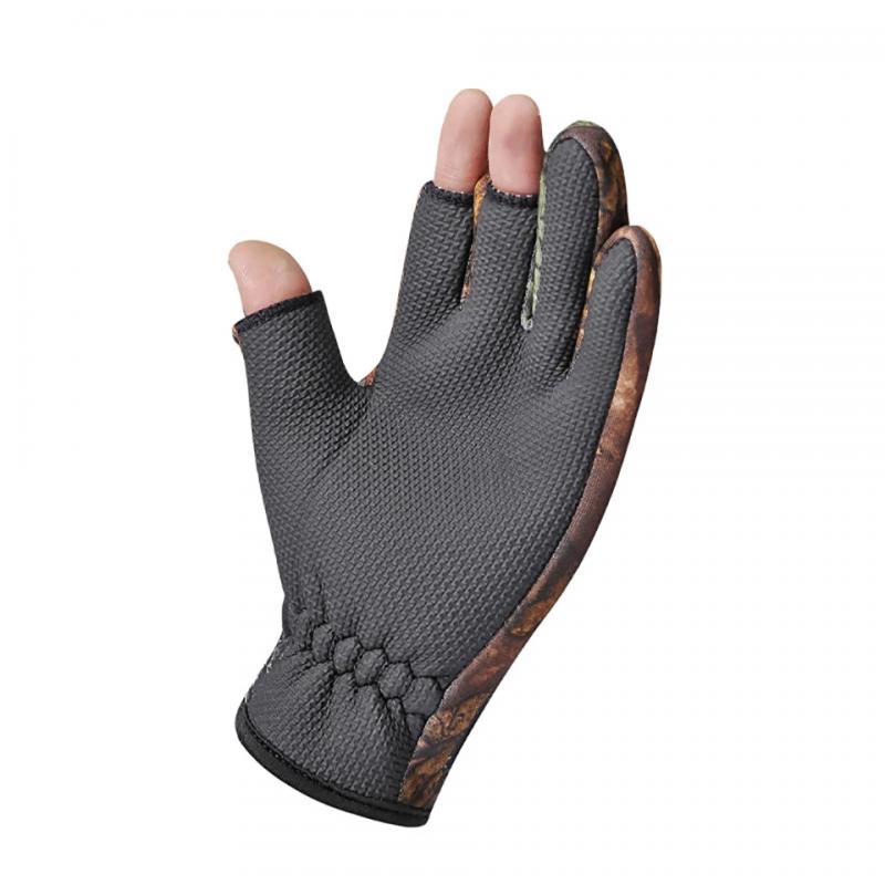 Outdoor Winter Angeln Handschuhe Drei Finger Flip Finger Handschuhe Atmungsaktive Anti-slip Wasserdicht Wandern Sport Radfahren Handschuhe