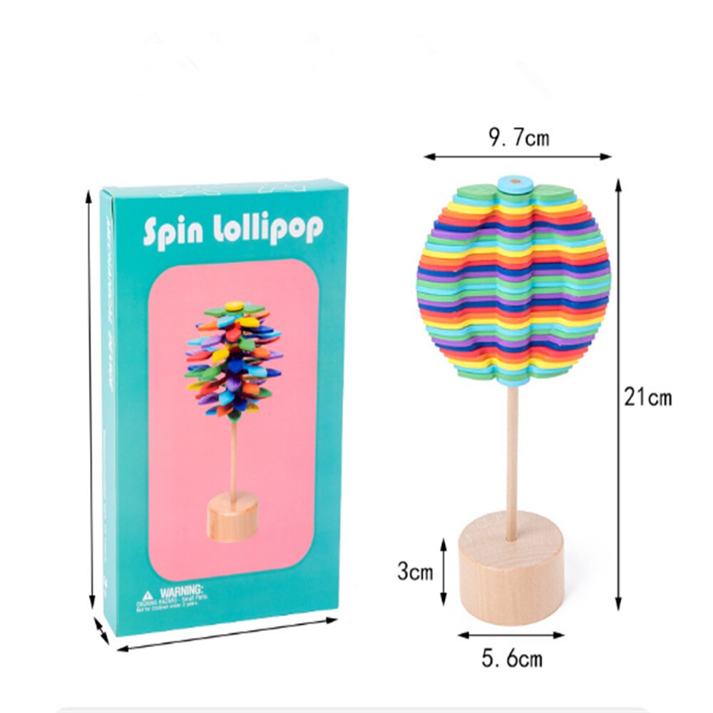 Jouets en bois colorés tige rotative créative enfants petits jouets en bois nouveauté jouets décompression adulte